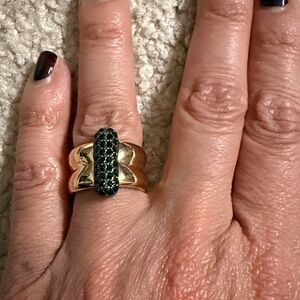 Park Lane Gold and Black Dusk Statement Ring